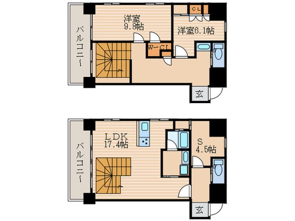 SOHO烏丸の物件間取画像